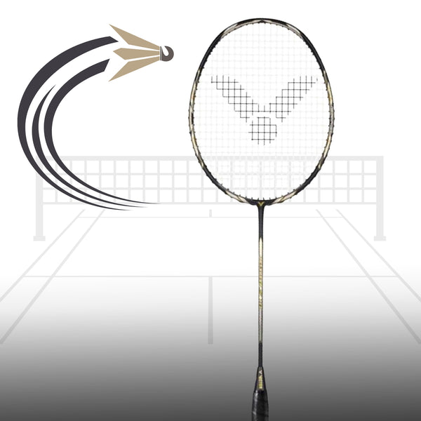 Victor JetSpeed S10 Unstrung Badminton Racquet – 4U5 Lightweight Unstrung Racket in Black for Fast-Paced Offensive Play, Quick Swings & Tournament-Level Speed