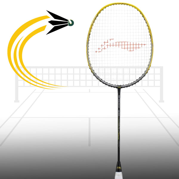 Li-Ning 3D Calibar 300 Unstrung Badminton Racquet, Yellow/Grey