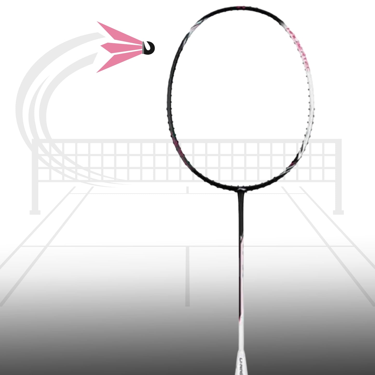 Li-Ning Halbertec 5000 Unstrung Badminton Racquet - 4U Weight, G5 Grip, High Modulus Graphite, Professional Level - Best Price online Prokicksports.com