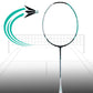Li-Ning Halbertec 6000 Badminton Racket | Unstrung Professional Racquet for Power & Precision | Pearl White/Light Green | Ultra-Strong Carbon Fiber Frame | High-Tension Support - Best Price online Prokicksports.com