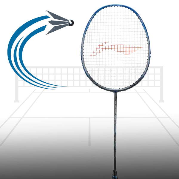 Li-Ning 3D Calibar 600C Combat Badminton Racket | G5 Unstrung Professional Racquet for Power & Precision | Blue/Grey | 3D Calibar Technology | Ultra-Strong Carbon Fiber Frame