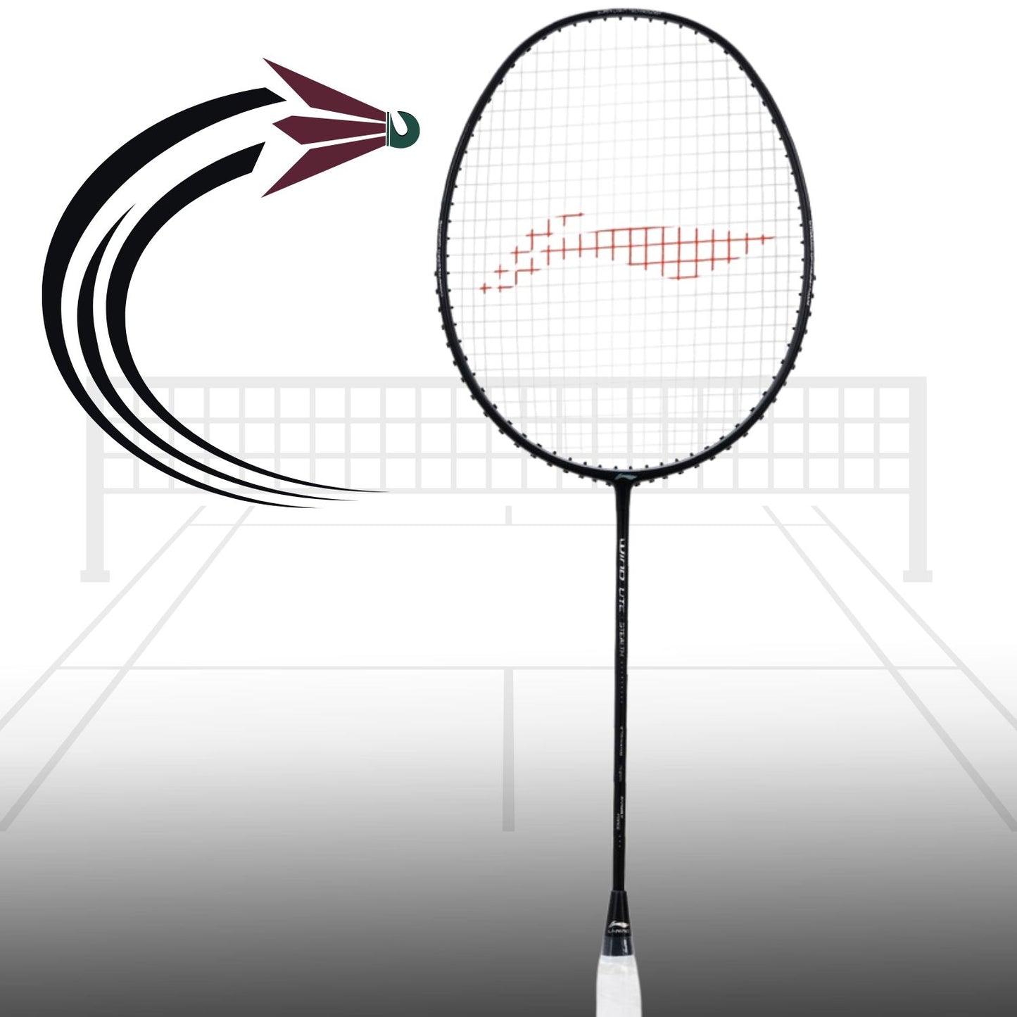 Li-Ning Wind Lite Stealth Strung Badminton Racket - 78 Grams - Best Price online Prokicksports.com