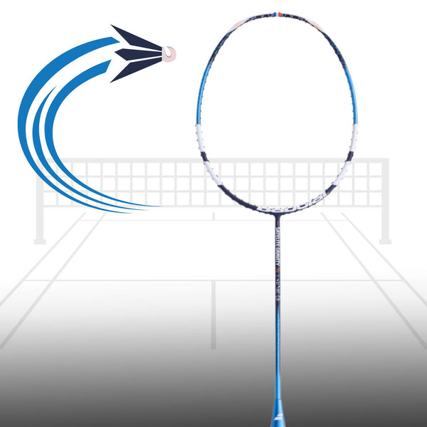 Babolat Satelite Gravity 74 Strung Badminton Racquet - Lightweight Performance Racquet, Blue/Black (Unisex)