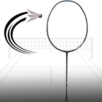 Li-Ning Windstorm 79 H Badminton Racket | Ultra-Lightweight 79g Unstrung Racquet | G6 Grip for Fast Swing & Superior Control | Black | High-Tension Carbon Fiber Frame - Best Price online Prokicksports.com