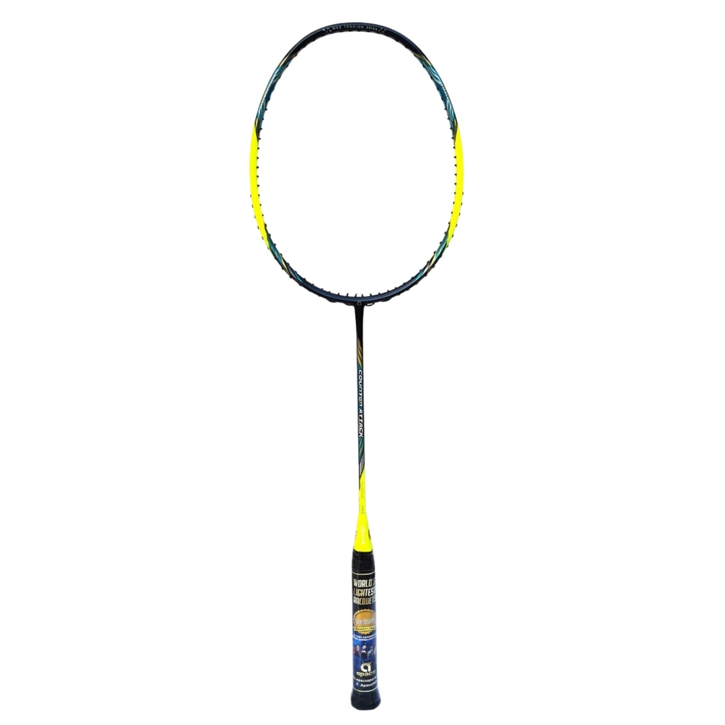 Apacs Counter Attack Badminton Unstrung Racket – Ultra-Lightweight 7U Graphite Racket with Matte Finish, Fast Swing Speed & Control for Intermediate Players - Best Price online Prokicksports.com