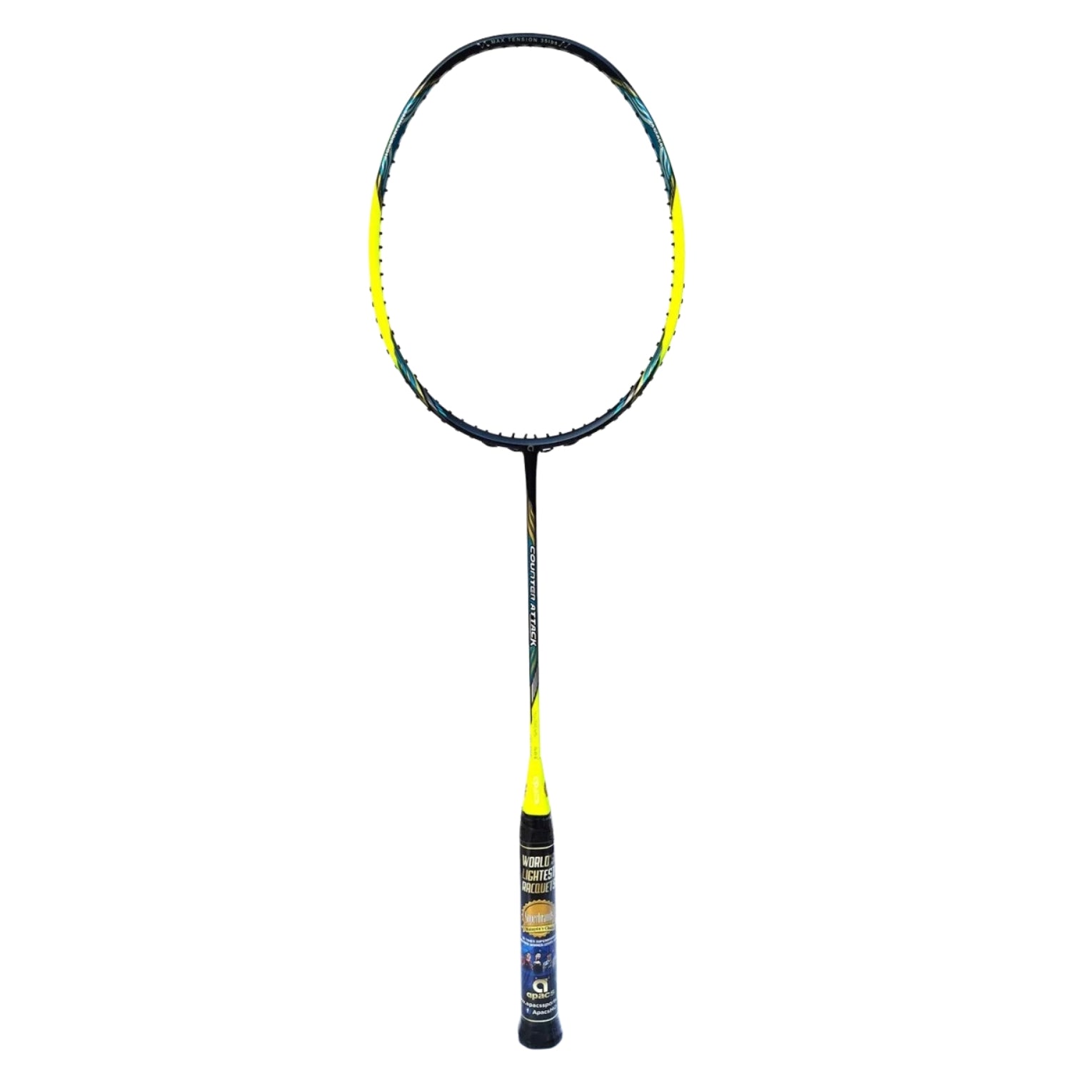 Apacs Counter Attack Badminton Unstrung Racket – Ultra-Lightweight 7U Graphite Racket with Matte Finish, Fast Swing Speed & Control for Intermediate Players - Best Price online Prokicksports.com