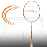 Li-Ning Air-Force 78 G3 Unstrung Badminton Racket | Lightweight 78 Grams | G6 Grip | White/Light Orange/Black | Professional Attacking Racket - Best Price online Prokicksports.com