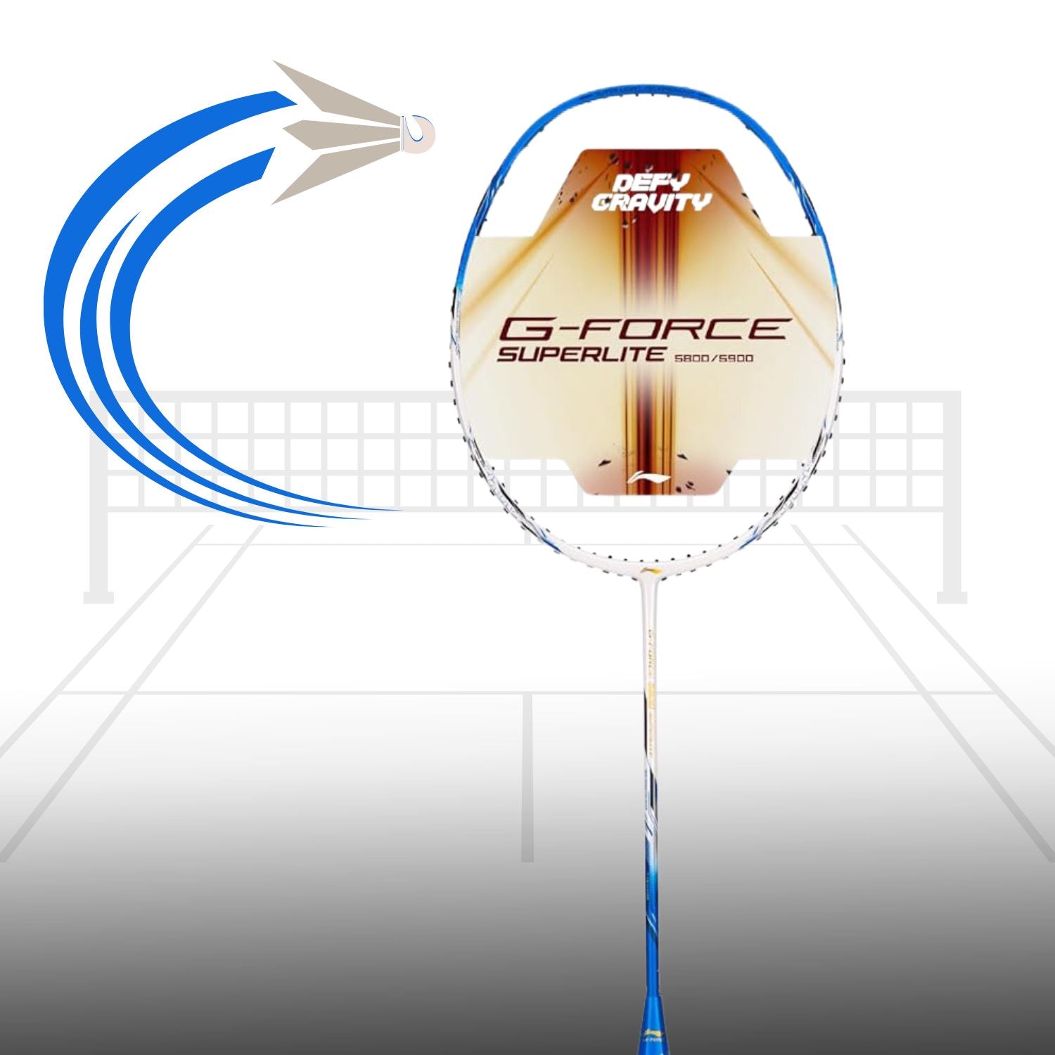 Li-Ning G-Force 5800 Superlite Badminton Racket | Ultra-Light 5U6 | Unstrung Racquet for Precision & Power - Best Price online Prokicksports.com