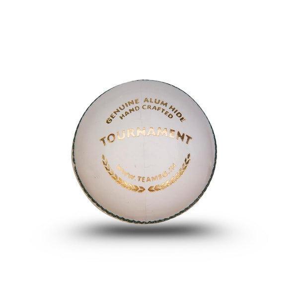 SG Tournament White Cricket Leather Ball- High-Quality Match Ball for Professional & Club Cricket - 1 Piece