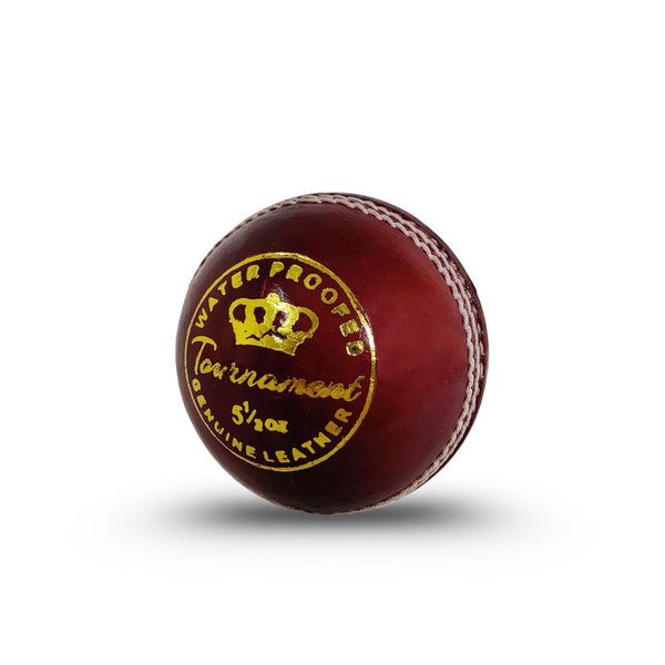 Prokick Tournament Four Piece Leather Cricket Ball, 12 Pc (Red)