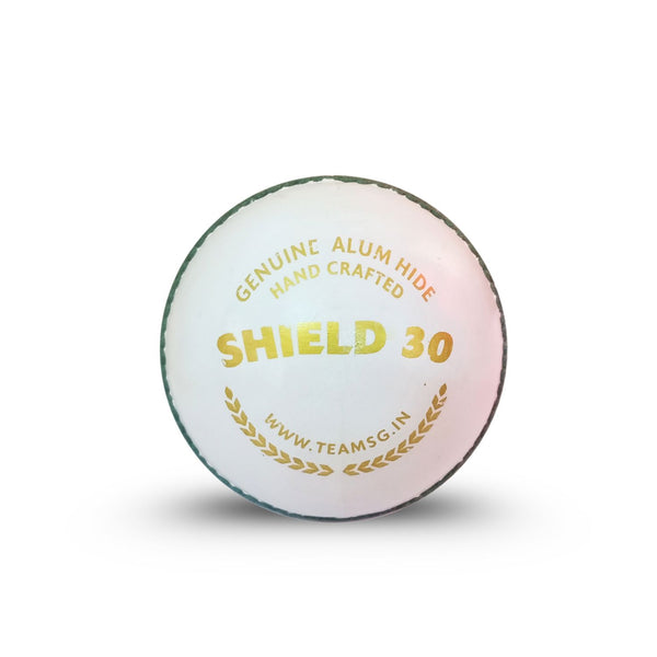 SG Shield 30 Cricket Ball for Adult, White - 1PC