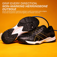 NIVIA Hy Court 3.0 Badminton Shoes – Mesh/TPU Upper, Duofoam Cushion, Non-marking Herringbone Sole | Lightweight Comfort, Secure Fit, For Indoor Court Sports - Best Price online Prokicksports.com