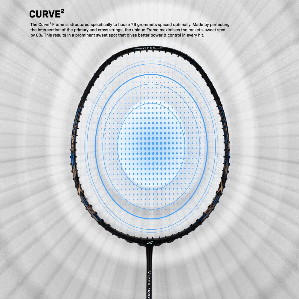 Hundred Viper 900 Carbon Fibre Strung Badminton Racquet - Best Price online Prokicksports.com