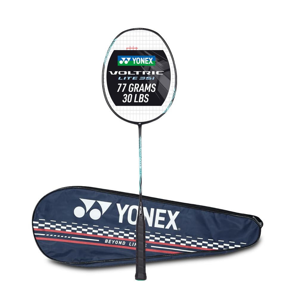 Yonex Voltric Lite 35i HM Graphite Head Heavy Badminton Strung Racquet | NANOMESH NEO & ISOMETRIC Power Frame with Full Cover