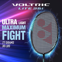 Yonex Voltric Lite 35i HM Graphite Head Heavy Badminton Strung Racquet | NANOMESH NEO & ISOMETRIC Power Frame with Full Cover - Best Price online Prokicksports.com