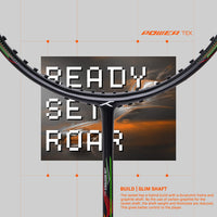 Hundred Powertek 1000 Pro Graphite Strung Badminton Racquet - Best Price online Prokicksports.com