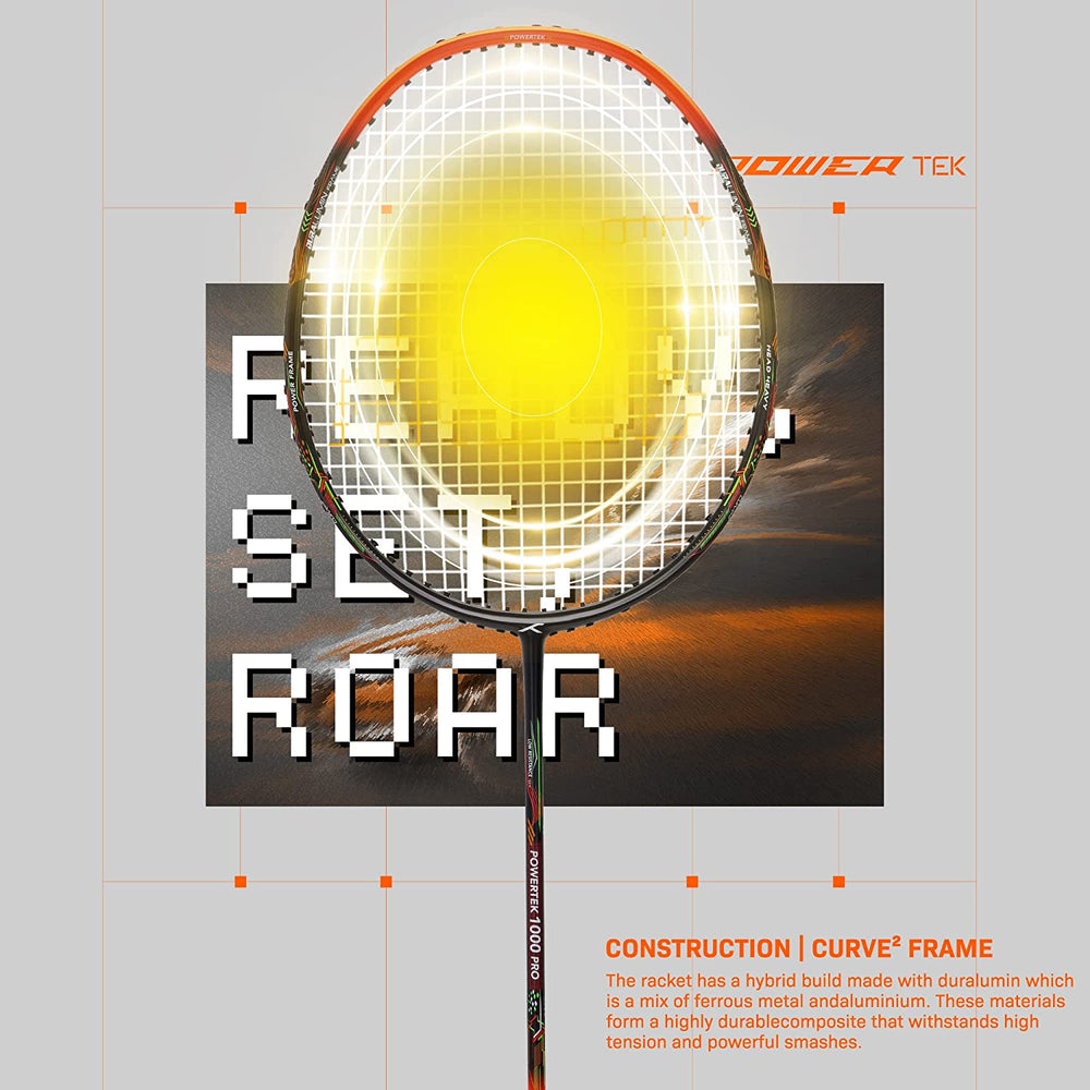 Hundred Powertek 1000 Pro Graphite Strung Badminton Racquet - Best Price online Prokicksports.com