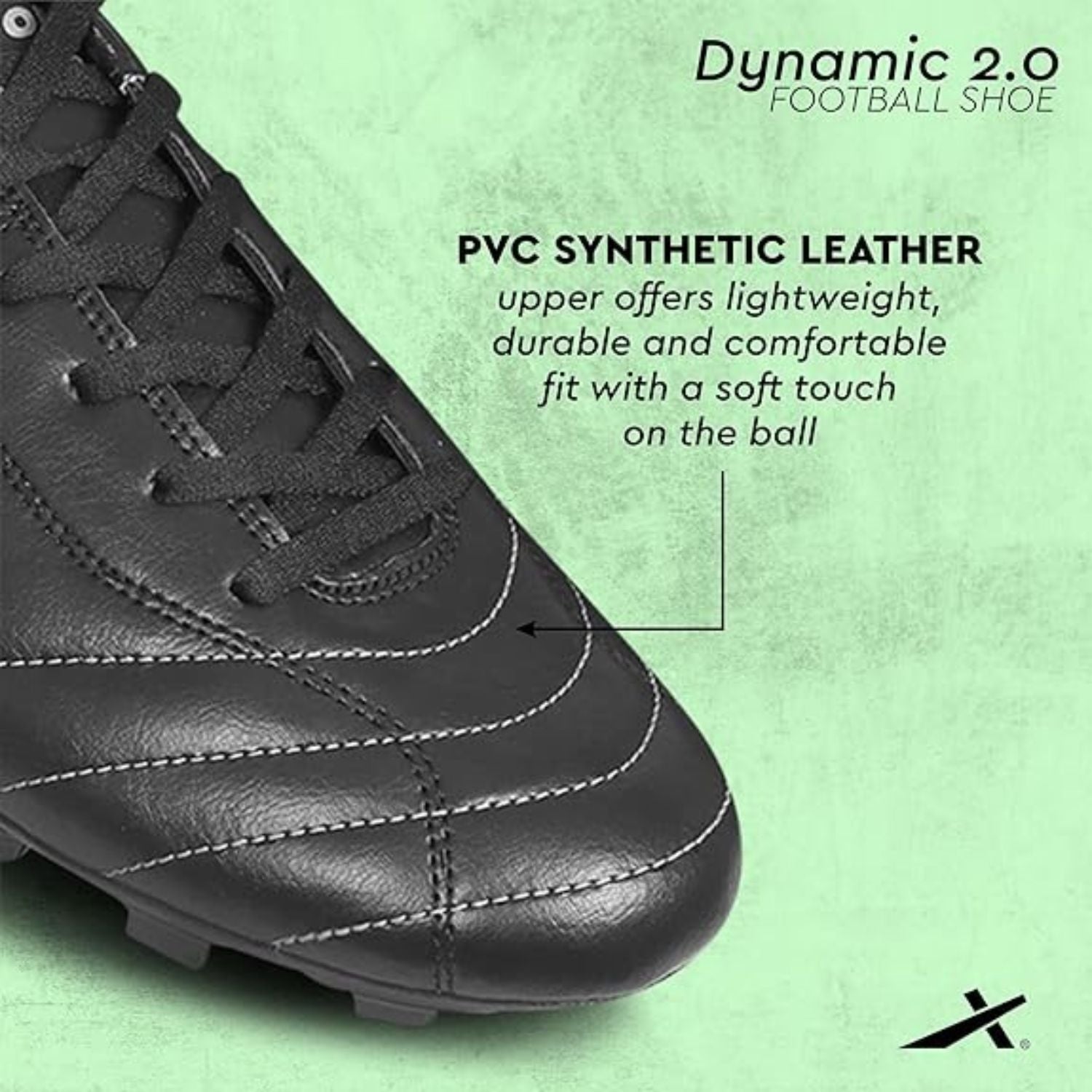 Vector X Dynamic 2.0 Football Shoes | Hybrid Studs | Lightweight Synthetic Upper | Multi-Surface Grip | Black/Silver - Best Price online Prokicksports.com