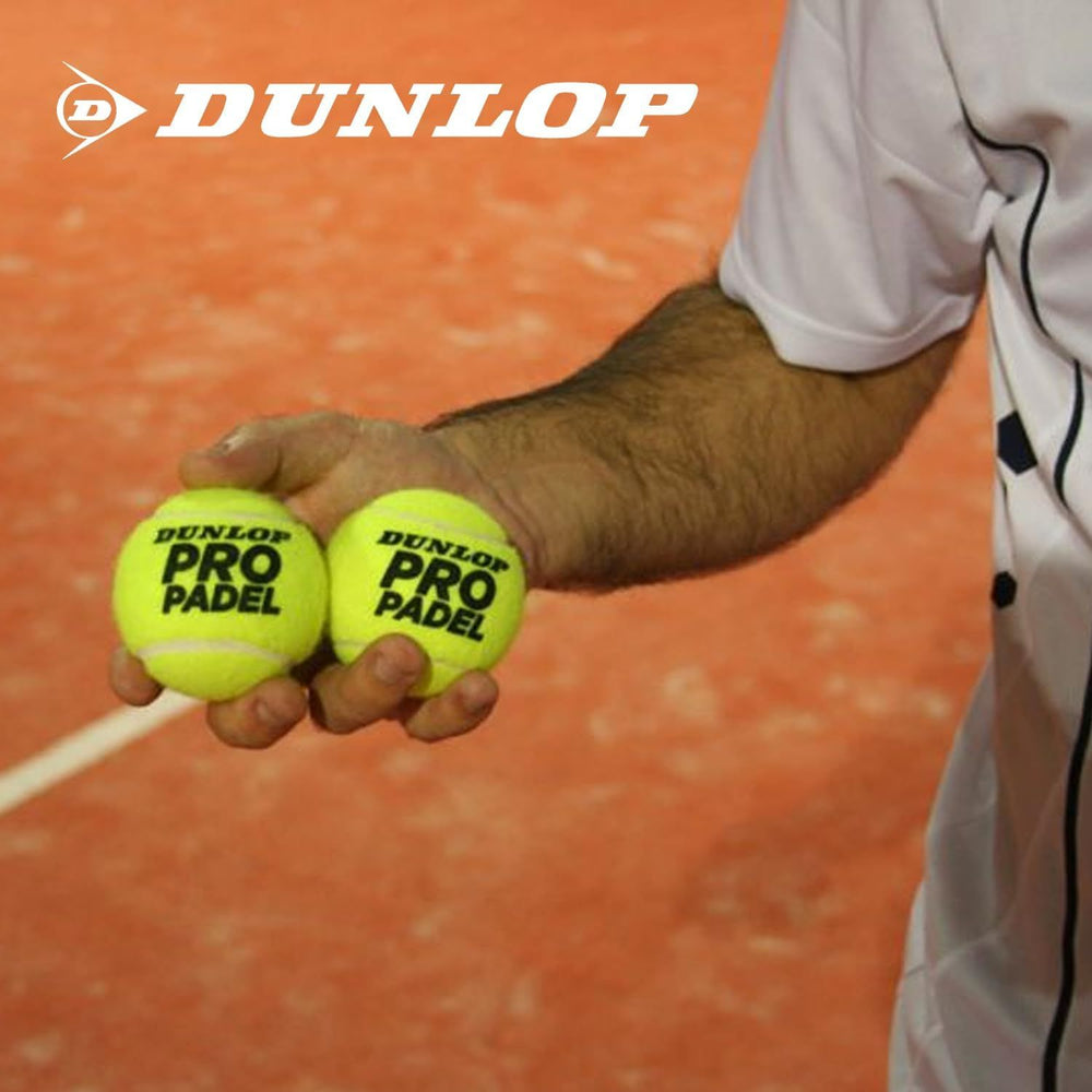 Dunlop DTB Pro Padel Balls | Official Match Standard | High Visibility Yellow | 1 Can (3 Balls) | Pressure-Locked for Consistent Bounce - Best Price online Prokicksports.com
