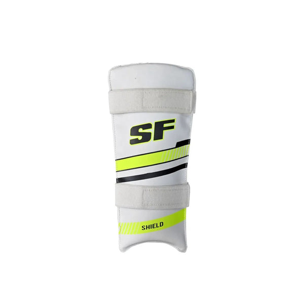 SF Shield Cricket Elbow Guard | Impact-Resistant Protection | Lightweight Design | Adjustable Strap | White/Lime