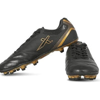 Vector X Blaze 2.0 Football Shoes | Firm Ground (FG) Studs | Lightweight Synthetic Upper | Speed Design | Black/Gold - Best Price online Prokicksports.com