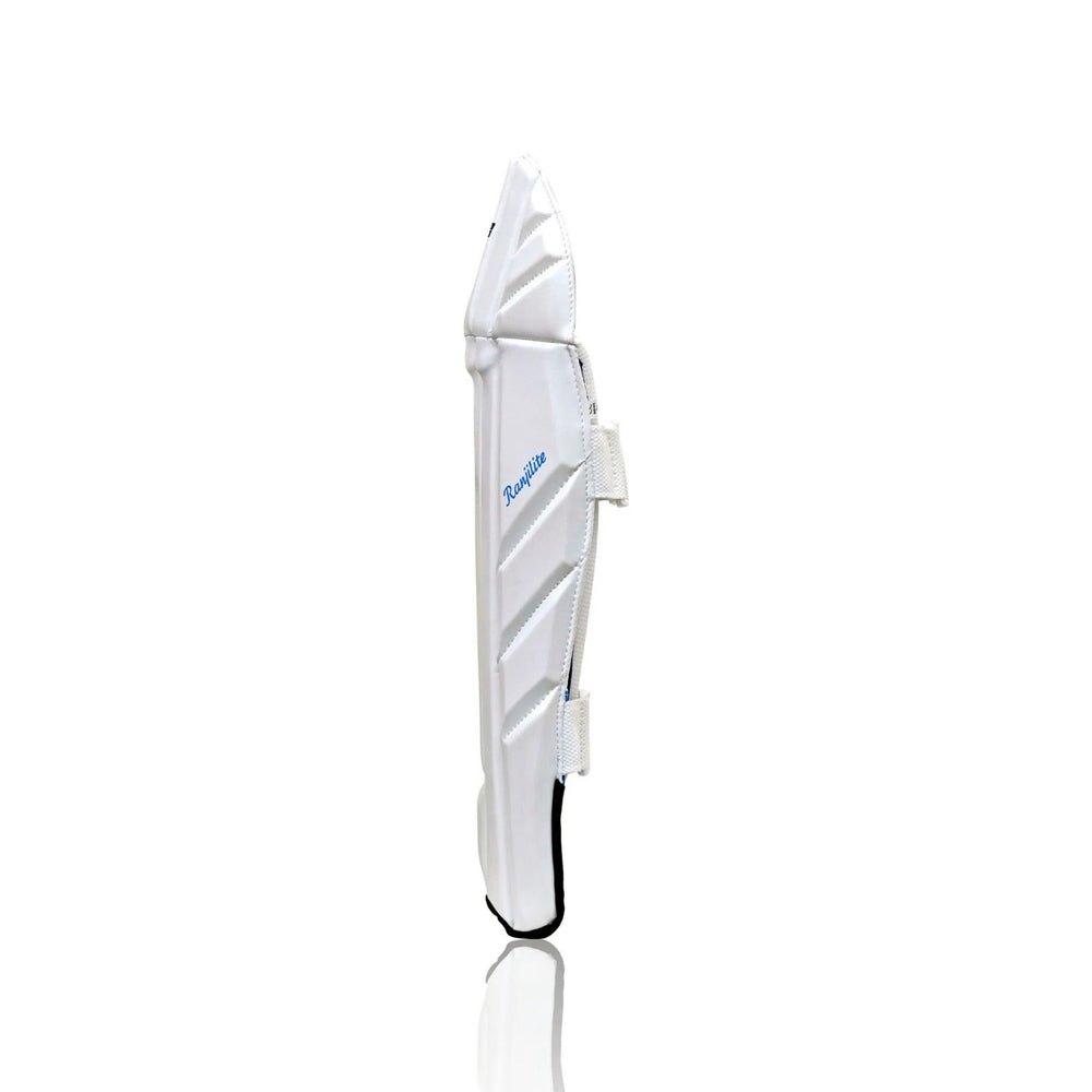 SF Ranji Lite Wicket Keeping Legguards | Lightweight Design | PU | Adjustable Straps | Boys (Ages 8-14) | White/Blue - Best Price online Prokicksports.com