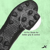 Vector X Dynamic 2.0 Football Shoes | Hybrid Studs | Lightweight Synthetic Upper | Multi-Surface Grip | Black/Silver - Best Price online Prokicksports.com