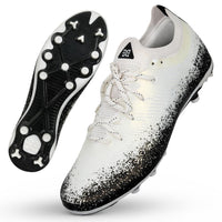 Vector X Genius Football Shoe – White/Black | Stud Football Shoes for Men & Boys | Lightweight & Durable for Grass Ground - Best Price online Prokicksports.com