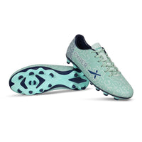 Vector X Cyber Football Studs Sports Shoe | Hybrid FG/AG Sole | Lightweight Synthetic Upper | Enhanced Traction | Sea Green/Navy - Best Price online Prokicksports.com
