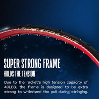 Hundred Predator Pro Strung Badminton Racquet (HBRX-5S073-1) | Aerodynamic Fast-Attacking Racquet with Full Cover