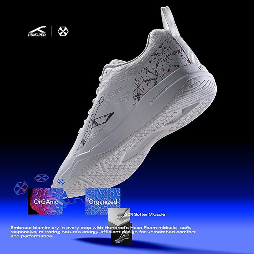 HUNDRED Blade Badminton Shoes (Non-Marking) | Multi-Sport Court Shoes | Lightweight Gum Rubber Sole | Indoor Sports – Badminton, Squash, Table Tennis, Volleyball & Basketball - Best Price online Prokicksports.com