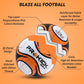 Prokick Blaze All Hand Stitched 32 Panel PU Football, Size 5 (White/Orange/Black) - Best Price online Prokicksports.com