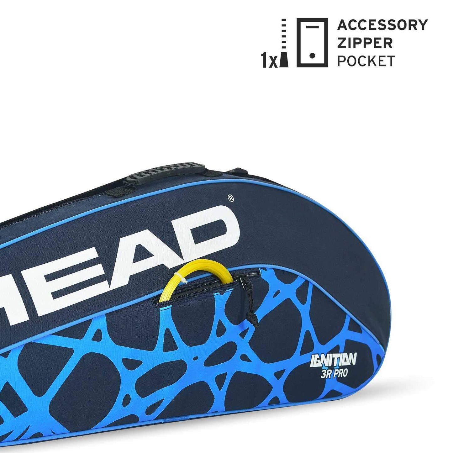 HEAD Ignition Pro 3R Badminton Kitbag | Heavy-Duty 3-Racquet Thermal Carrying Bag