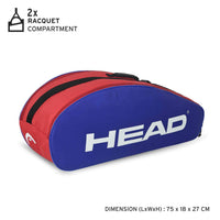 HEAD Ignition Pro 6R Badminton Kit Bag | Heavy-Duty 6-Racquet Carrying Bag - Best Price online Prokicksports.com