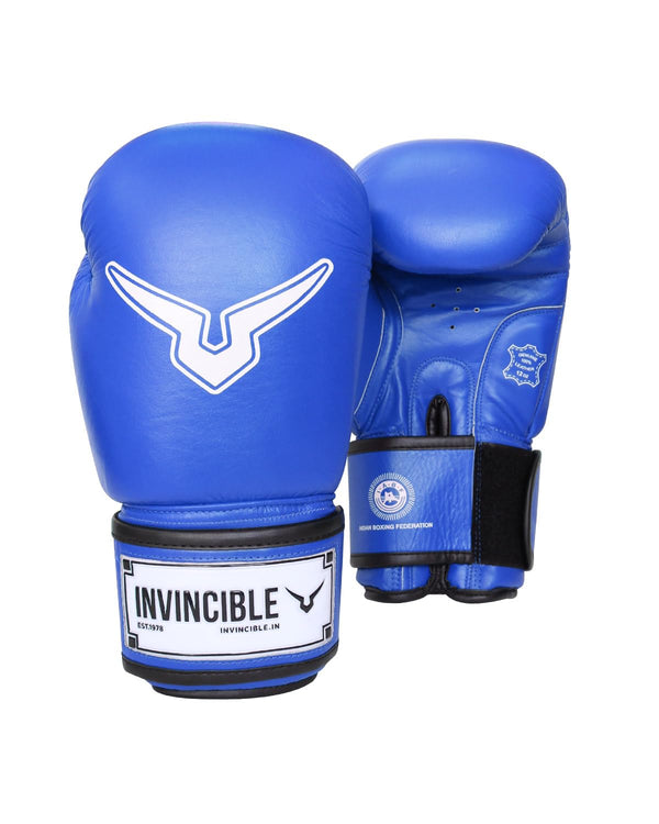 Invincible Agni 2.0 Amateur Competition Leather Boxing Gloves | IBF Approved Full Grain Leather Gloves with Molded Foam
