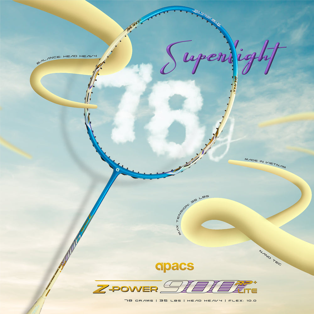 Apacs Z Power 900 RP Plus Lite Badminton Racquet 6U – Lightweight Strung Racquet for Speed, Control & Precision With Cover - Best Price online Prokicksports.com