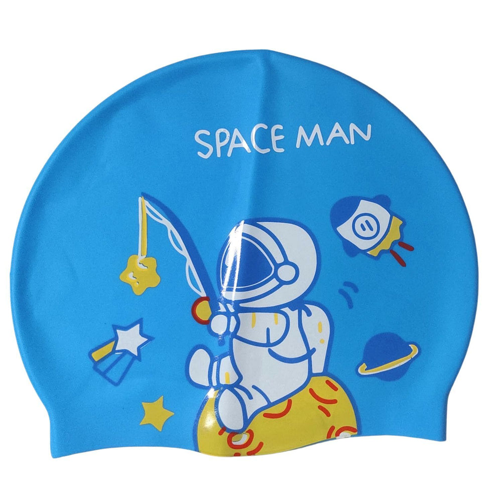 Airavat Aqua Toon Kids Swimming Cap – Fun Cartoon Print Silicone Cap for Boys & Girls | Stretchable, Waterproof, Comfortable Swimwear Accessory - Best Price online Prokicksports.com