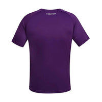 HEAD HCD‑360 Men’s Round‑Neck Sports T‑Shirt – Moisture‑Wicking Interlock Polyester, Raglan Sleeves, Digital Print (Purple) - Best Price online Prokicksports.com