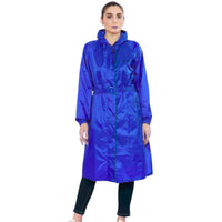 Zeel WKL 10 Women’s Full-Length Waterproof Raincoat Knee-to-Calf Hooded Coat with Sealed Seams, Drawstring Waist & Reflective Back Lightweight - Best Price online Prokicksports.com