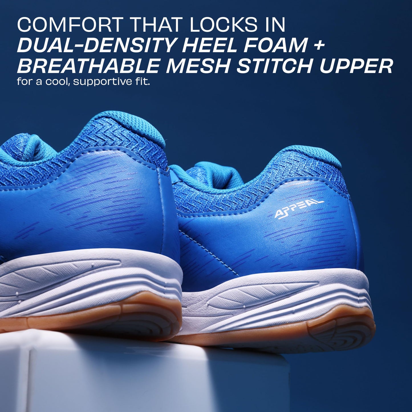 Nivia Appeal 4.0 Non-Marking Badminton Shoes for Men | Duofoam Cushioning &amp; Hexa-Grip Rubber Outsole