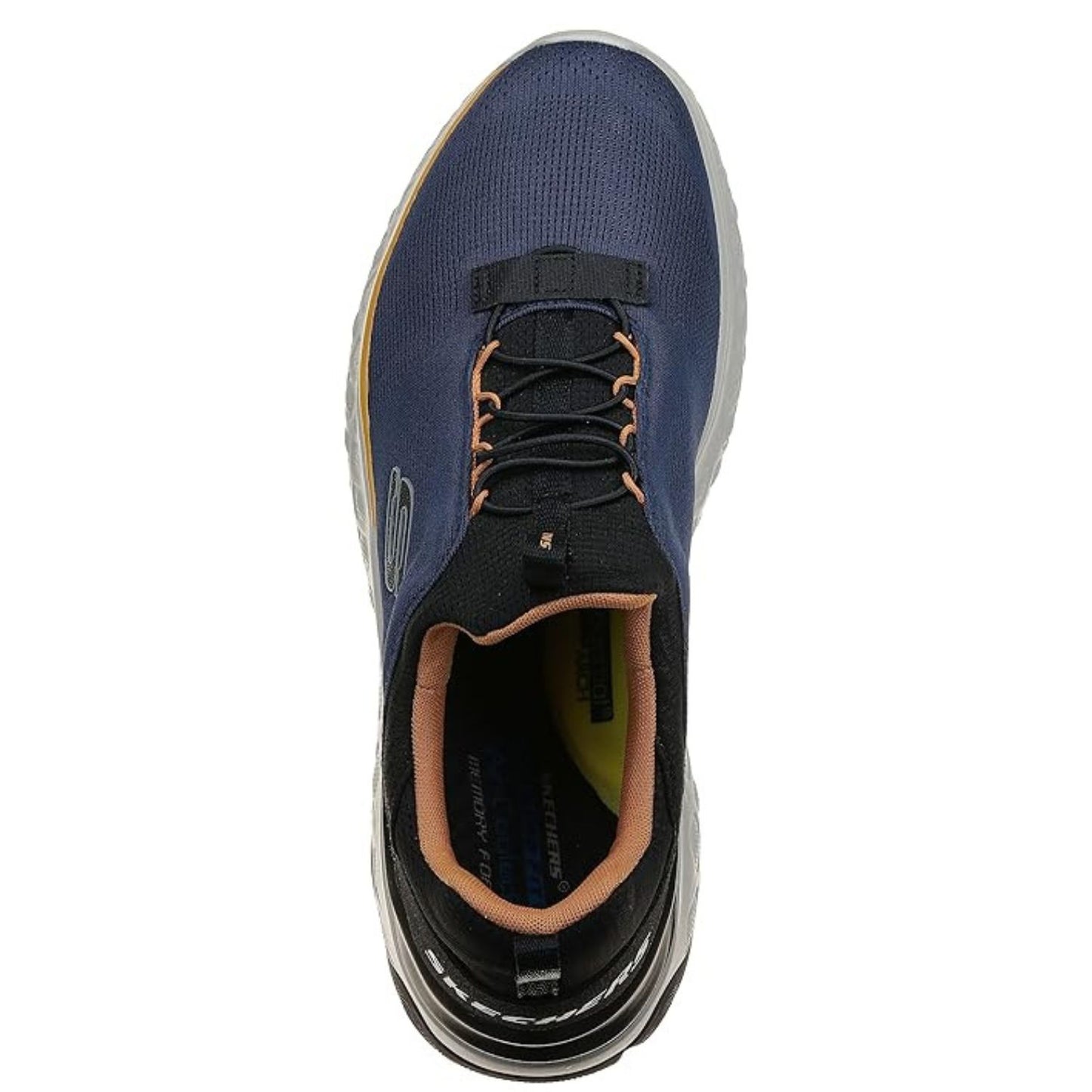 Skechers Bismark‑Merkell Men’s Mesh Running Shoe – Relaxed-Fit Slip-On with Goga Mat Arch & Air-Cooled Memory Foam - Best Price online Prokicksports.com
