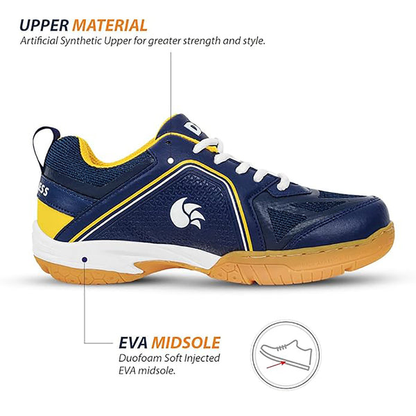 DSC Bolstr Badminton Shoes – Lightweight, Breathable, Non-Marking Footwear with Enhanced Grip and Comfort for Indoor Court Performance