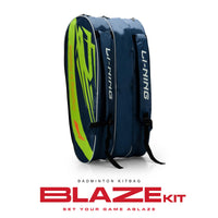 Li-Ning Blaze Triple Zipper Polyester Badminton Kit Bag | ABDT365-1 - Best Price online Prokicksports.com