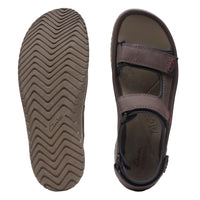 Clarks Men's Synthetic Floater Sandals (Brown) – Casual Block Heel Sandals with EVA Sole & Hook-and-Loop Closure| 9 UK