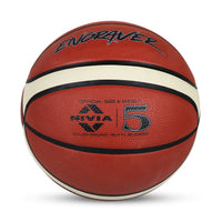 NIVIA Engraver Tournament Basketball (Size 5, Brown/Beige)