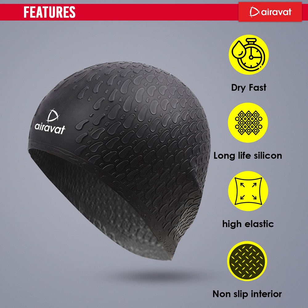 Airavat Bubble Swimming Cap - Adult (Universal size) - Best Price online Prokicksports.com