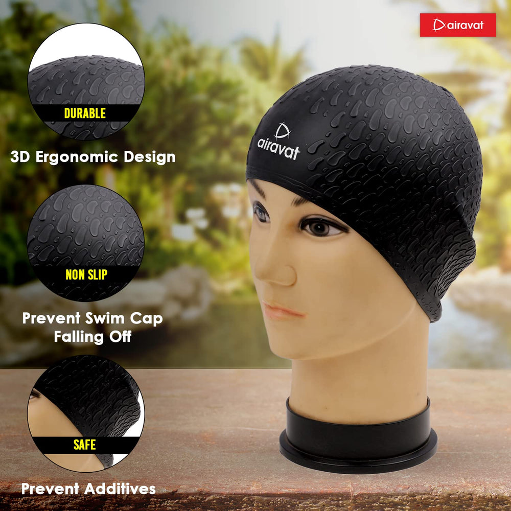 Airavat Bubble Swimming Cap - Adult (Universal size) - Best Price online Prokicksports.com
