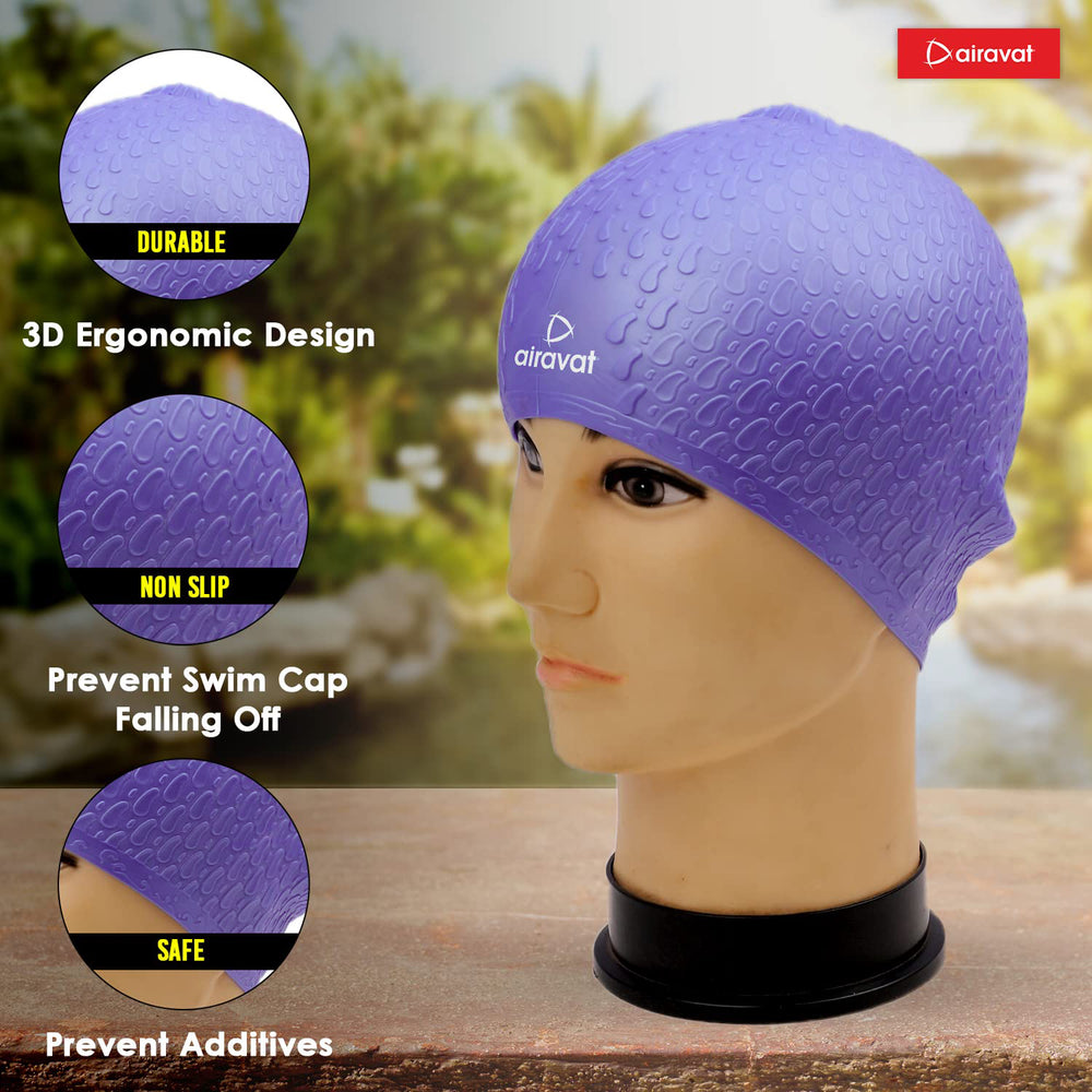 Airavat Bubble Swimming Cap - Adult (Universal size) - Best Price online Prokicksports.com