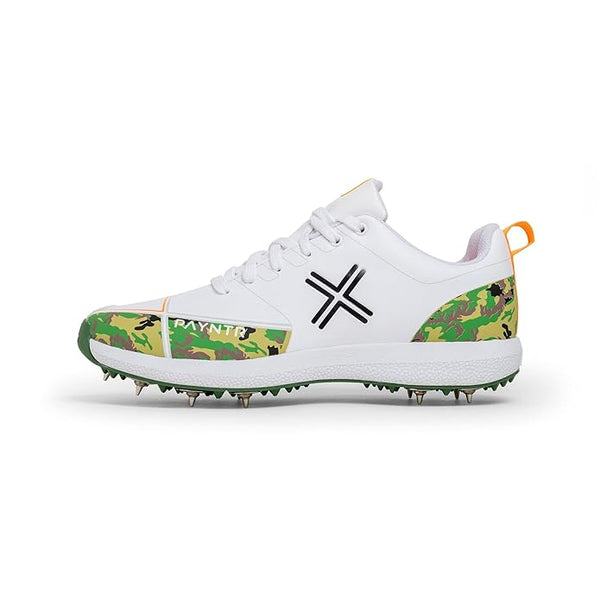 Payntr X Spike CAMO Cricket Shoes – Lightweight All-Rounder Spiked Shoes for Grip, Comfort & Performance on Turf and Grass Cricket Grounds