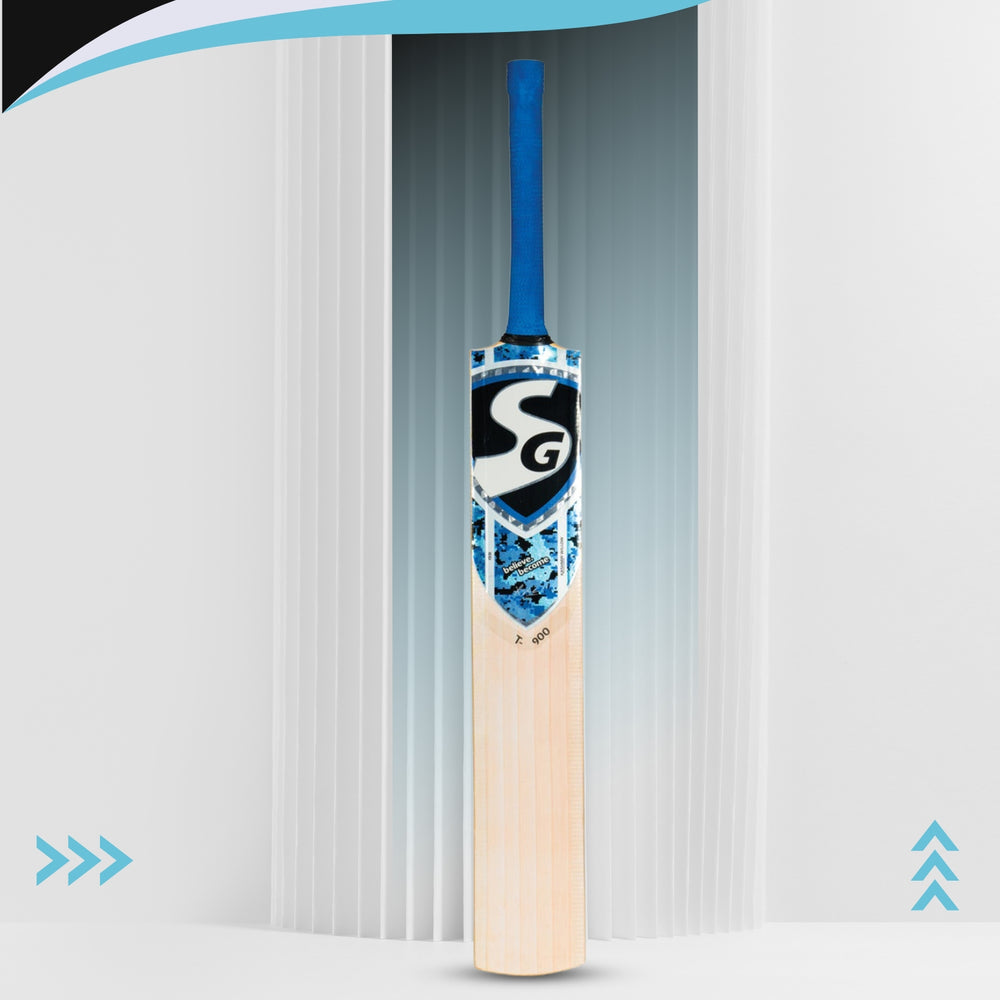 SG T-900 Kashmir Willow Tennis Cricket Bat – Lightweight Powerful Bat for Tennis Ball Matches, Ideal for Beginners and Casual Cricket Play